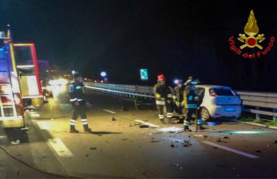 Una delle auto coinvolte dell'incidente mortale
