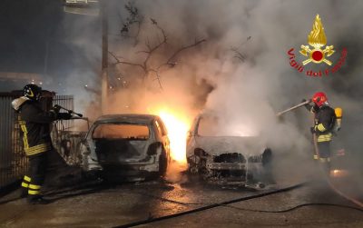 Le auto incendiate