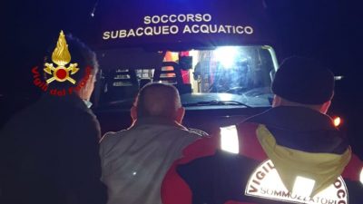 Il momento del ritrovamento dell'anziano