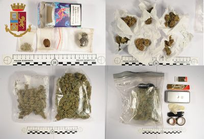 La droga sequestrata dalla Polizia