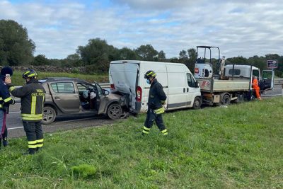 La scena dell'incidente mortale sulla 131