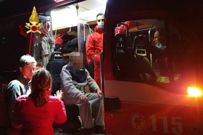 L'anziano dopo il ritrovamento