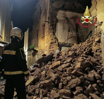 Nuoro, la casa crollata in via Farina