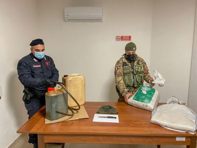 Il mangime e il gasolio sequestrato