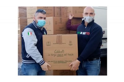 I pacchi solidali di Coldiretti