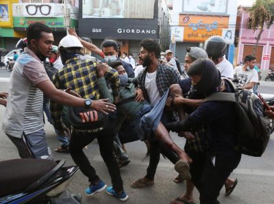 Protesta per il colpo di stato in Myanmar