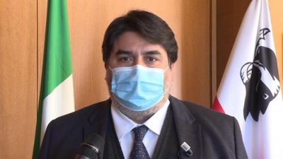 Il governatore della Sardegna Christian Solinas