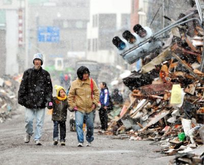 Dopo lo tsunami a Kamaishi nel 2011