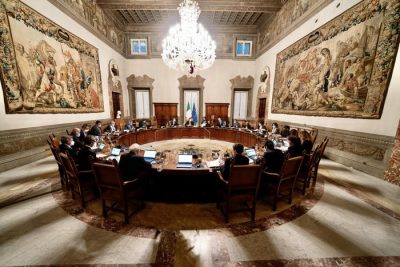 Il Consiglio dei Ministri riunito ieri a Palazzo Chigi