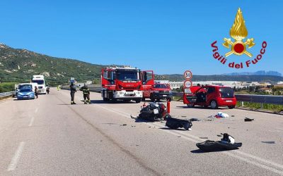 La scena dell'incidente a Olbia