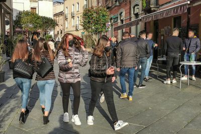 Nuoro. Il corso Garibaldi durante la zona arancione (foto S.Novellu)