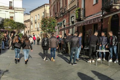 Nuoro. Il corso Garibaldi durante la zona arancione (foto S.Novellu)
