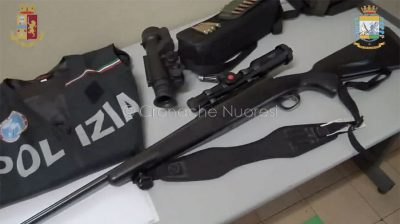 Una parte delle armi sequestrate