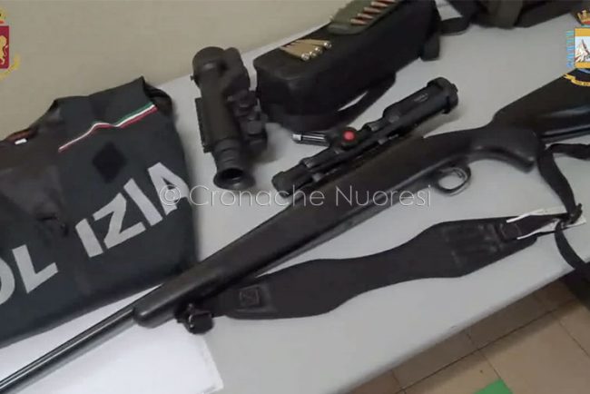 Una parte delle armi sequestrate