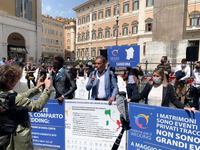 La delegazione del Wedding sardo a Roma