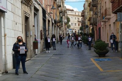 La manifestazione dei commercianti di Nuoro