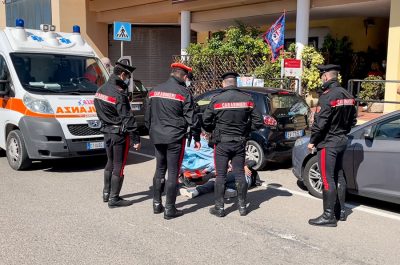 I Carabinieri sul luogo del pestaggio