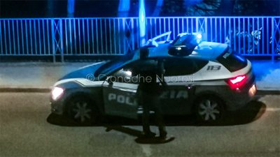 Nuoro, controlli notturni di rispetto del coprifuoco (foto Cronache Nuoresi)