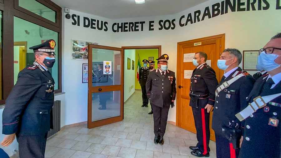 Il comandante interregionale dell’Arma dei Carabinieri Burgio in visita al Comando provinciale di Nuoro
