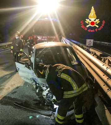 La scena dell'incidente