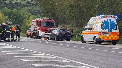 La scena dell'incidente al bivio per Galtellì
