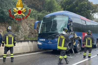 La scena dell'incidente sulla SS-125