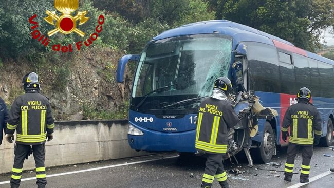 La scena dell'incidente sulla SS-125