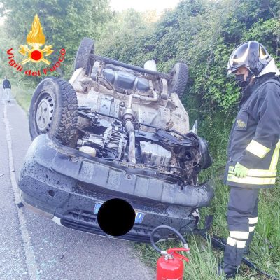 L'auto dopo l'incidente