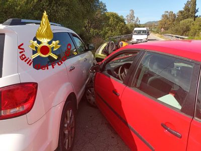 Le due auto coinvolte nell'incidente