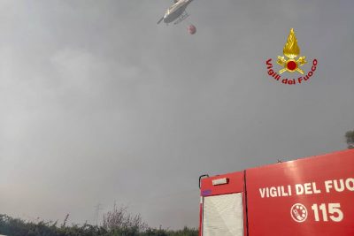 Incendio a Oristano