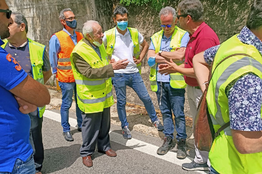 L’ingegnere nuorese Maccioni (102 anni) partecipa alla consegna dei lavori su viadotto sulla 131