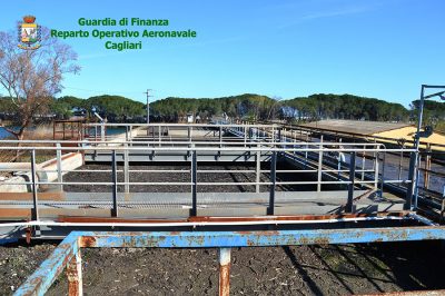Residui dei liquami nel depuratore di Arbatax