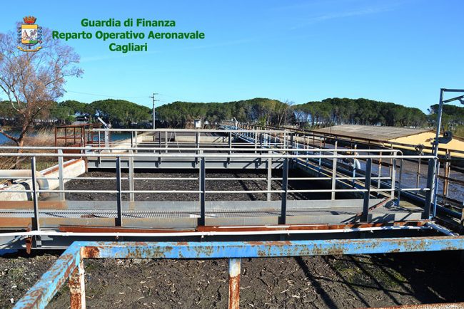 Residui dei liquami nel depuratore di Arbatax