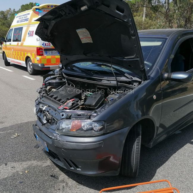 Una delle auto coinvolte nell'incidente