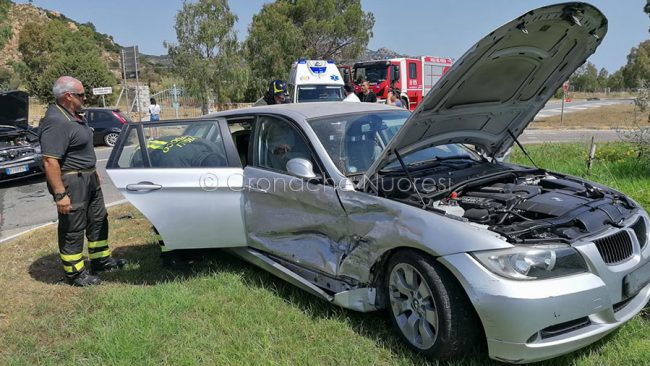 Una delle auto coinvolte nell'incidente
