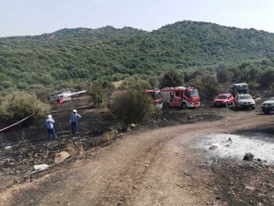 La scena dell'incidente a Ozieri