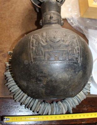 Anfora dal bordo ogivale, di stile precolombiano, di cultura “Pativilca”(200-900 d.C.)