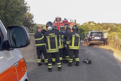 I Vigili del fuoco sul luogo dell'incidente