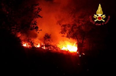 Incendio a Monte Gurtei