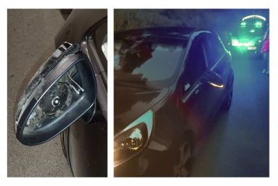 La Kia dopo l'incidente