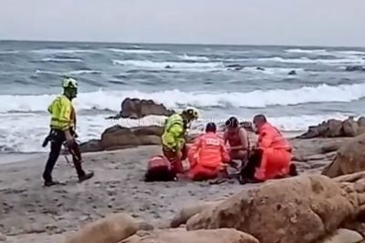 Le operazioni di soccorso a Cala Liberotto