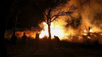 L'incendio a San Giovanni di Posada
