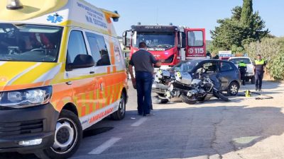 Orosei. La scena dell'incidente