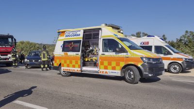 Orosei. La scena dell'incidente