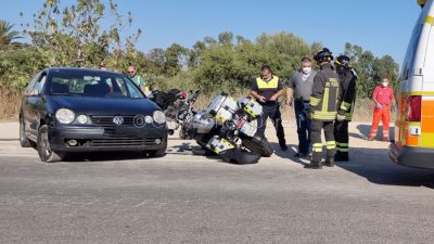 Orosei. La scena dell'incidente