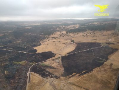 Sindia. Incendio a Santa Barbara