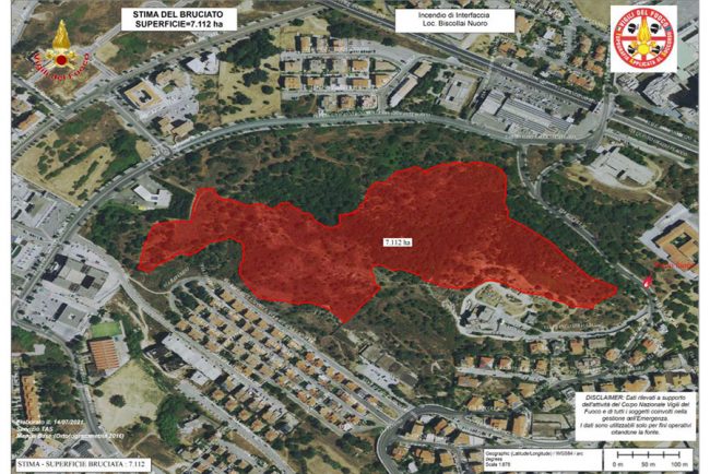 Stima dei danni dell'incendio a Monte Gurtei