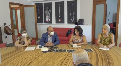 Un momento della conferenza stampa