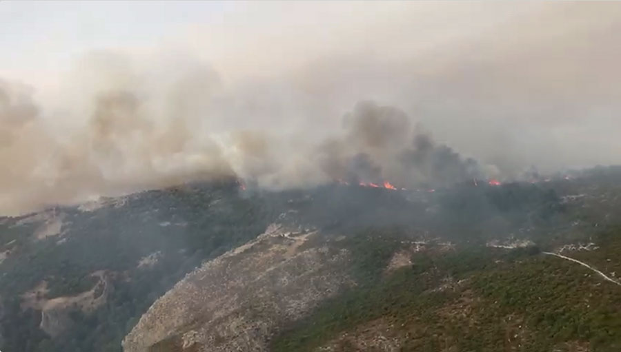 Incendio nel Montiferru: le terribili immagini dei danni riprese dall’elicottero – IL VIDEO
