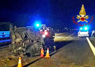 La Citroen C3 dopo l'incidente